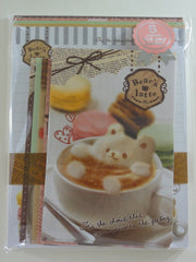 Cute Kawaii Q-lia Bear's Latte Letter Set Pack - Stationery Penpal Writing Paper Envelope