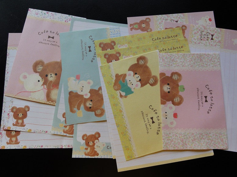 Kamio Cafe to Latte Bear Letter Sets