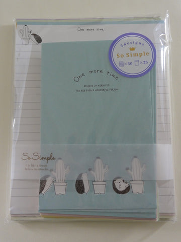 Cute Kawaii Crux Hedgehog Letter Set Pack - Stationery Writing Paper Penpal