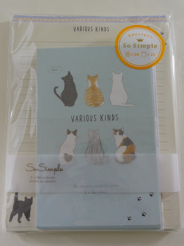 Cute Kawaii Crux Cats Letter Set Pack - Stationery Writing Paper Penpal
