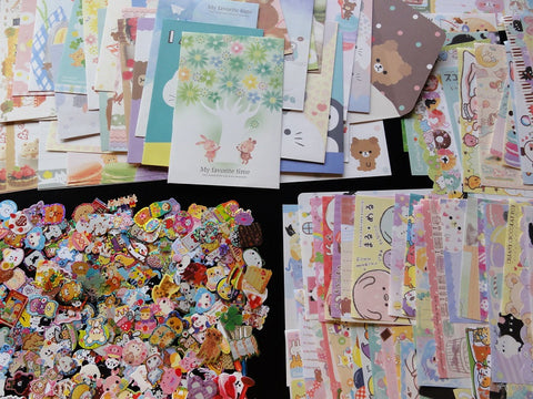 Grab Bag Stationery (Letter Sets + Memo + Stickers):  96 pcs
