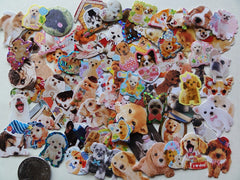 Cute Lovely Dog Puppy Flake Stickers - 74 pcs