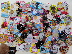 Cute Kitty Cat Kitten Flake Stickers - 62 pcs