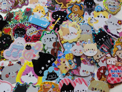 Cute Kitty Cat Kitten Flake Stickers - 62 pcs