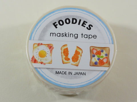 Cute Kawaii Mind Wave Foodies Washi / Masking Deco Tape - A - Sandwich Breakfast - for Scrapbooking Journal Planner Craft