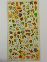 Cute Kawaii Mind Wave Healthy Fruit and Vegetable Sticker Sheet - for Journal Planner Craft