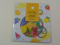 Cute Kawaii Mind Wave Fruits Flake Stickers Sack - for Journal Agenda Planner Scrapbooking Craft