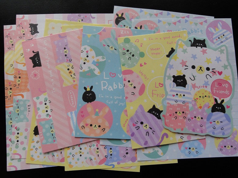 z Kamio Love Rabbit Cat Friends Letter Sets