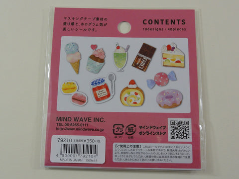 Cute Kawaii Mind Wave Sweets Food Flake Stickers Sack - for Journal Agenda Planner Scrapbooking Craft