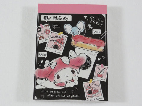 Cute Kawaii Sanrio My Melody Cafe Coffee Donut Mini Notepad / Memo Pad - Stationery Design Writing Collection