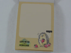 Cute Kawaii Mind Wave Hedgehog Strawberry Cherry Cup Mini Notepad / Memo Pad - Stationery Design Writing Collection