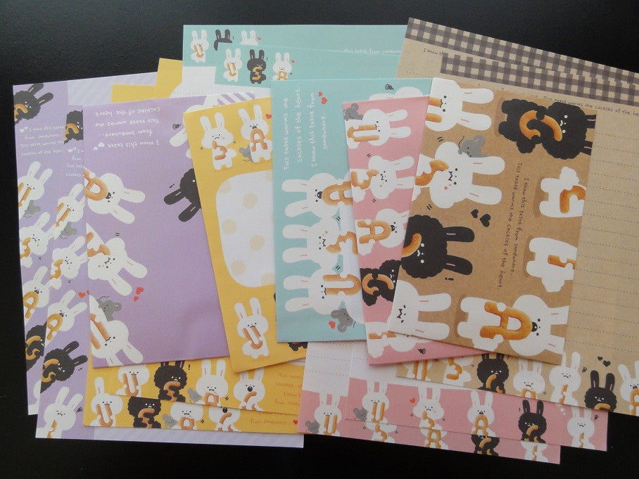 Cute Kawaii Q-Lia Usa Rabbits Letter Sets