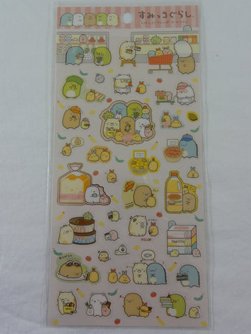 Cute Kawaii San-X Sumikko Gurashi Grocery Market Shopping Sticker Sheet 2018 - for Planner Journal Scrapbook Craft