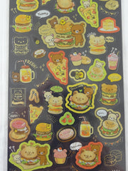 Cute Kawaii San-X Rilakkuma Deli Sticker Sheet - A Burger Pizza - for Journal Planner Craft