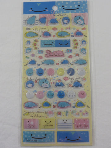 Cute Kawaii San-X Jinbesan Whale Sticker Sheet - D - for Planner Journal Scrapbook Craft