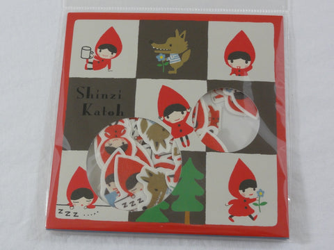 Cute Kawaii Red Riding Hood Fairy Tale Flake Stickers Sack - Shinzi Katoh Japan - for Journal Agenda Planner Scrapbooking Craft