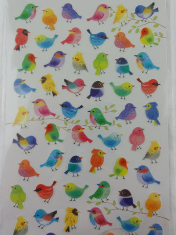 Cute Kawaii Mind Wave Bird Birds Sticker Sheet - for Journal Planner Craft