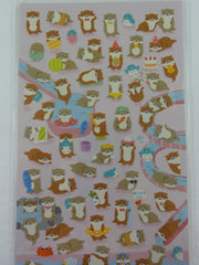 Cute Kawaii Mind Wave Beaver in Nature Fall Autumn Sticker Sheet - for Journal Planner Craft