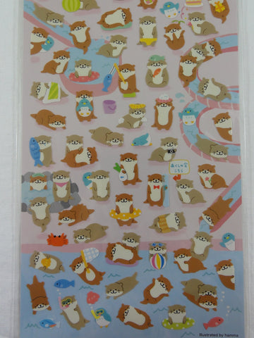 Cute Kawaii Mind Wave Beaver in Nature Fall Autumn Sticker Sheet - for Journal Planner Craft