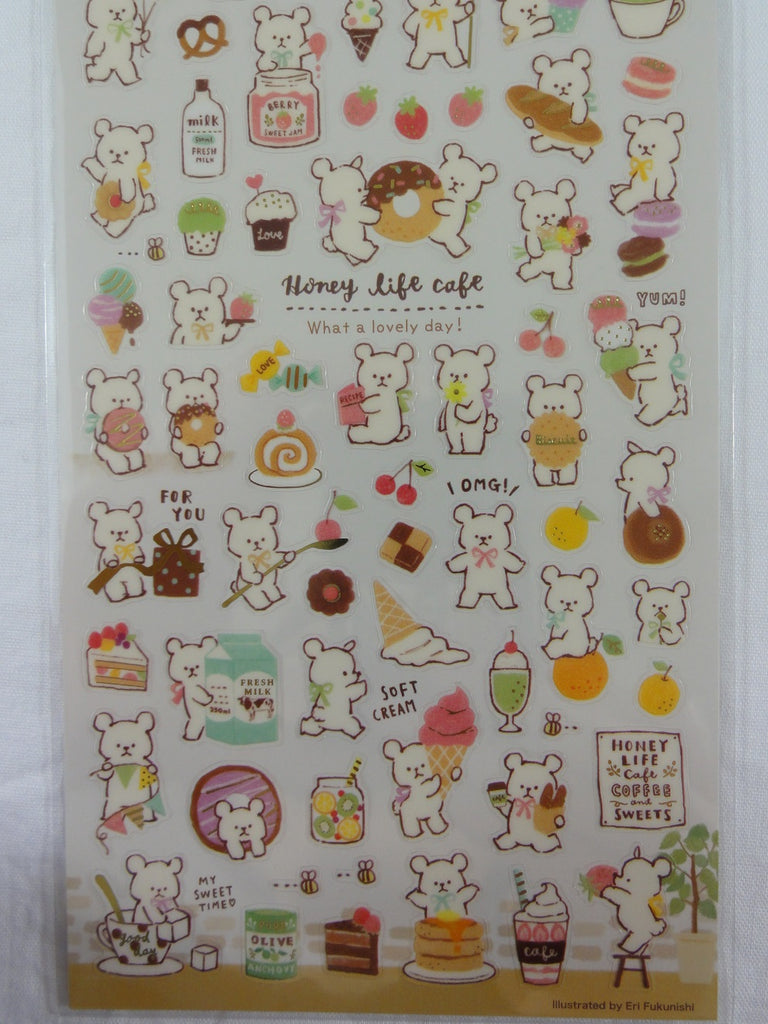 Cute Kawaii Mindwave Honey Cafe Bear Sticker Sheet - for Journal Plann –  Alwayz Kawaii