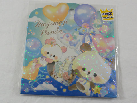 Cute Kawaii Crux Moji Panda Bear Flake Stickers Sack - for Journal Planner Scrapbooking Craft