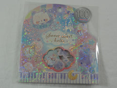 Cute Kawaii Kamio Sweet Fairy Tale Musical Cat Sticker Flakes Sack - for Journal Planner Craft Scrapbook Agenda