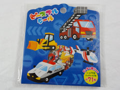 Cute Kawaii Mind Wave Fire Engine Rescue Helicopter Boy Flake Stickers Sack - for Journal Agenda Planner Scrapbooking Craft