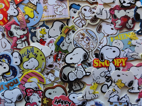 Peanuts Snoopy Flake Sack Stickers - 60 pcs - B