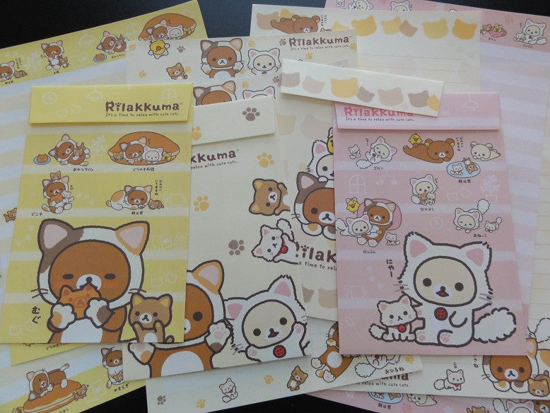 San-X Rilakkuma Bear Cat Letter Sets - B