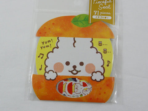 Cute Kawaii Mind Wave Fruit Orange Lemon Rabbit Flake Stickers Sack - for Journal Agenda Planner Scrapbooking Craft