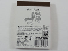 Cute Kawaii Kamio Hedgehog Dog Friends Homework Study Craft Time Mini Notepad / Memo Pad - Stationery Design Writing Collection