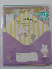 Cute Kawaii Kamio Secret Rabbit Letter Set Pack - Stationery Writing Paper Penpal Collectible
