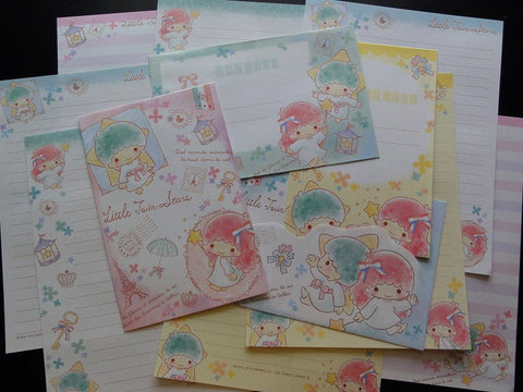 Sanrio Little Twin Stars Clover and Ribbon Letter Sets - Stationery Writing Paper Penpal Collectible Preowned