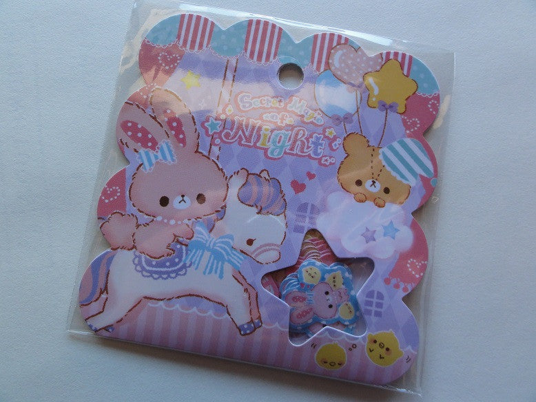 Cute Kawaii Q-Lia Secret Magic of Night Rabbit and Bear Stickers Sack