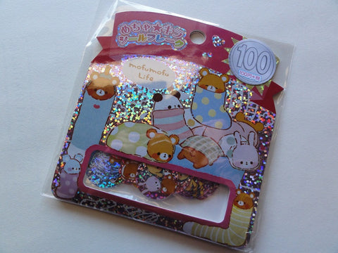 Cute Kawaii Kamio Mofu Mofu Bear Panda Rabbit Stickers Sack - for Journal Planner Craft Scrapbook Agenda