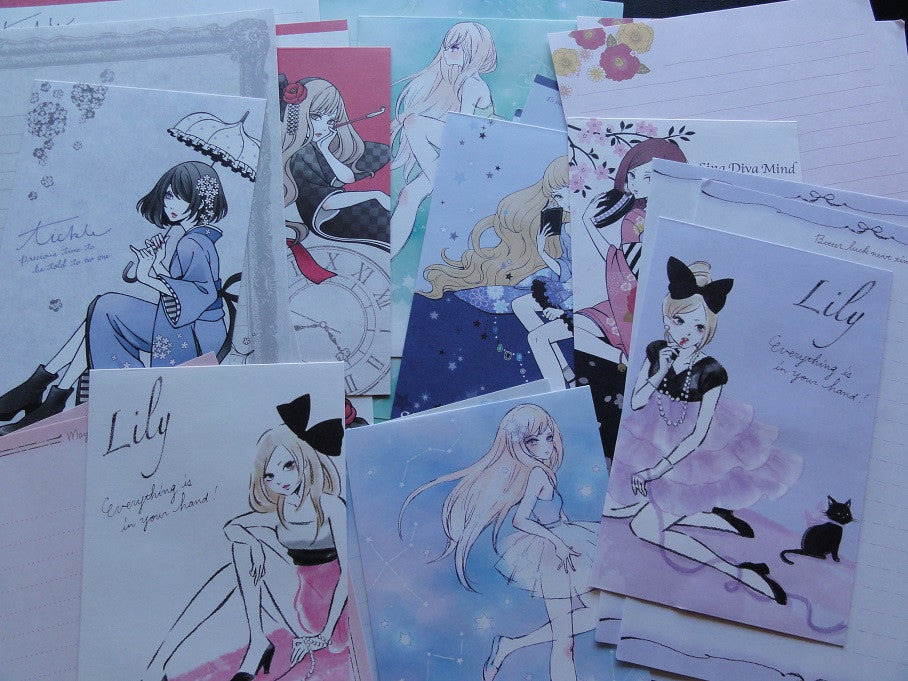 Girl Collection Letter Paper + Envelope Theme Set