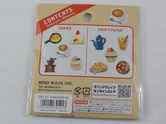 Cute Kawaii Mind Wave Food theme Flake Stickers Sack - for Journal Agenda Planner Scrapbooking Craft