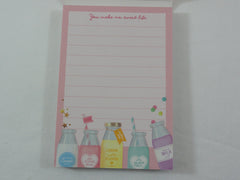 Cute Kawaii Q-Lia Healthy Fruity Sweet Milk Days MIDI 3.5 x 5 in Notepad / Memo Pad - B - Stationery Designer Paper Collection