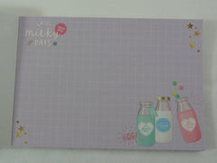 Cute Kawaii Q-Lia Healthy Fruity Sweet Milk Days MIDI 3.5 x 5 in Notepad / Memo Pad - B - Stationery Designer Paper Collection