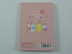 Cute Kawaii Q-Lia Healthy Fruity Sweet Milk Days MIDI 3.5 x 5 in Notepad / Memo Pad - B - Stationery Designer Paper Collection