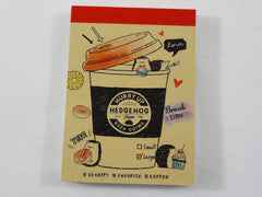 Cute Kawaii Crux Hedgehog Cafe Coffee Drink Mini Notepad / Memo Pad - Stationery Designer Paper Collection