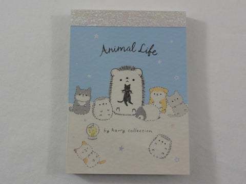 Cute Kawaii Kamio Hedgehog Dog Cat Pet Mini Notepad / Memo Pad - Stationery Designer Paper Collection