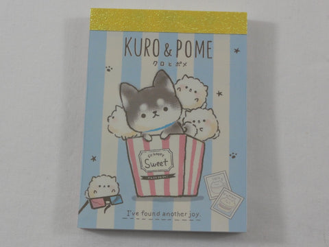 Cute Kawaii Kamio Kuro and Pome Dog Puppies Popcorn Mini Notepad / Memo Pad - Stationery Designer Paper Collection