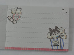 Cute Kawaii Kamio Kuro and Pome Dog Puppies Popcorn Mini Notepad / Memo Pad - Stationery Designer Paper Collection