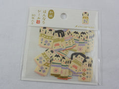 Cute Kawaii Kokeshi Doll Flake Stickers Sack - Collectible - for Journal Planner Agenda Craft Scrapbook DIY Art