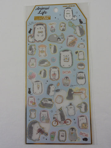 Cute Kawaii Kamio Hedgehog Sticker Sheet - for Journal Planner Craft