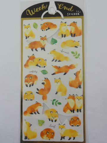 Cute Kawaii Mind Wave Weekend Market Series - Fox Sticker Sheet - for Journal Planner Craft