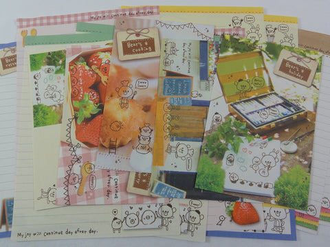 Kamio Bear Picnic Letter Sets - Stationery Writing Paper Envelope Penpal Rare