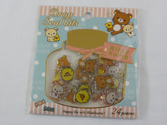 Cute Kawaii San-X Rilakkuma Bear Drop Seal Bits Style Flake Stickers Sack - D - for Journal Planner Agenda Craft Scrapbooking Collectible