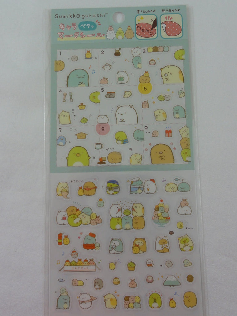 Cute Kawaii San-X Sumikko Gurashi Friend Fun Time Sticker Sheet 2018 - B - for Planner Journal Scrapbook Craft